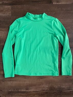 Cat & Jack Green Crew Neck Long Sleeve Rash Guard